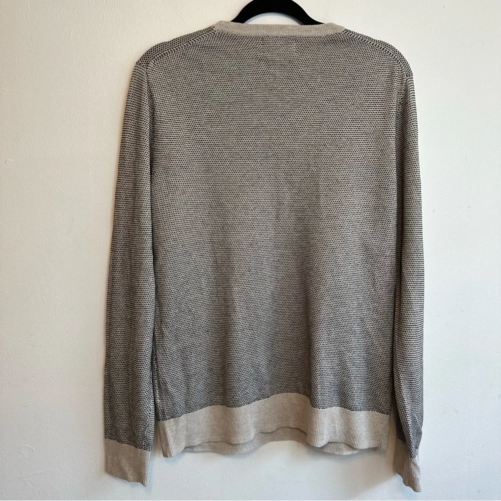 Old Navy Men’s L Large Vintage Long Sleeve Sweater Shirt Beige Cream